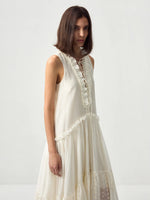 Lace Drawstring Maxi Dress