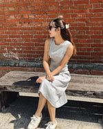 Embroidered Rib Tank Dress