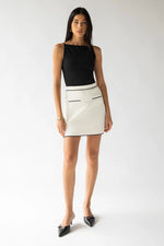 Button Up Sweater Vest+Skirt Set