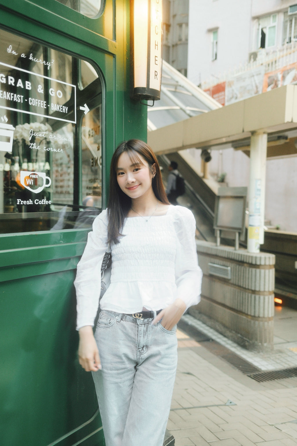 Girls Smocked Puff Sleeve Top