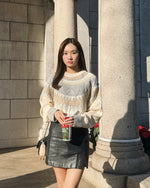 Fair Isle Round Neck Knit Sweater