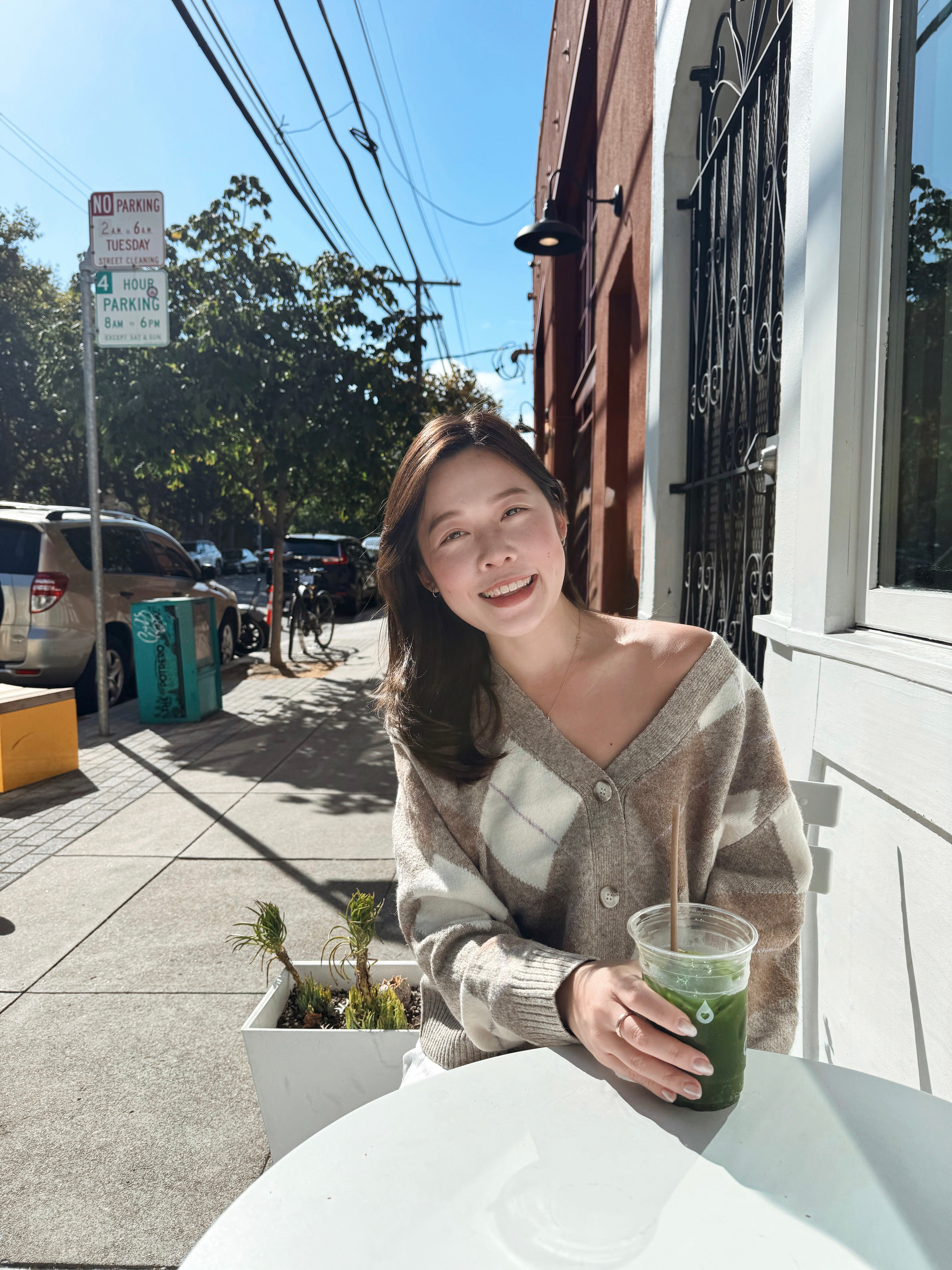 As If Argyle V Neck Cardigan