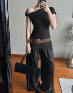 Slim-Fit One-Shoulder T-Shirt