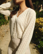 Raelyn V-Neck Texture Cardigan