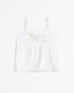 Lace-Trim Embroidered Top