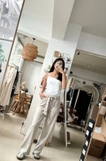 Girls High Rise Wide Leg Trousers