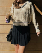 Girls Sweater Pleated Skirt