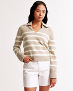 Textural Notch-Neck Sweater