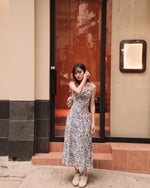 Au Revoir Empire Sweetheart Tiered Midi Dress