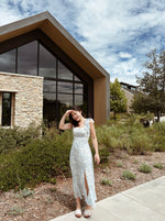 Tie-Strap Tiered Midi Dress