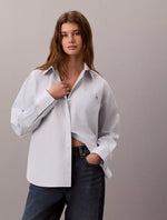 Cotton Poplin Relaxed Button-Down Shirt
