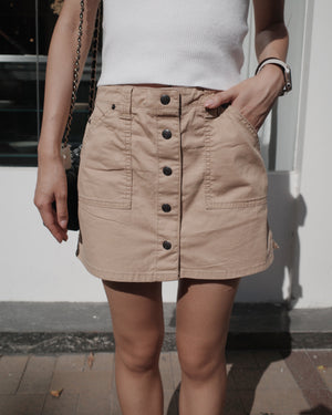 Utility Button Down Mini Skirt