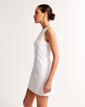 High-Neck Stretch Mini Dress