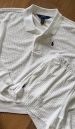 Girls' Mini Cable Terry Polo Shirt & Shorts Set
