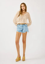 Theia Patchwork Lace Blouse