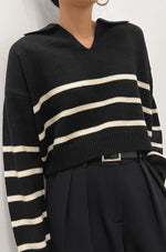 Striped Collared Sweater