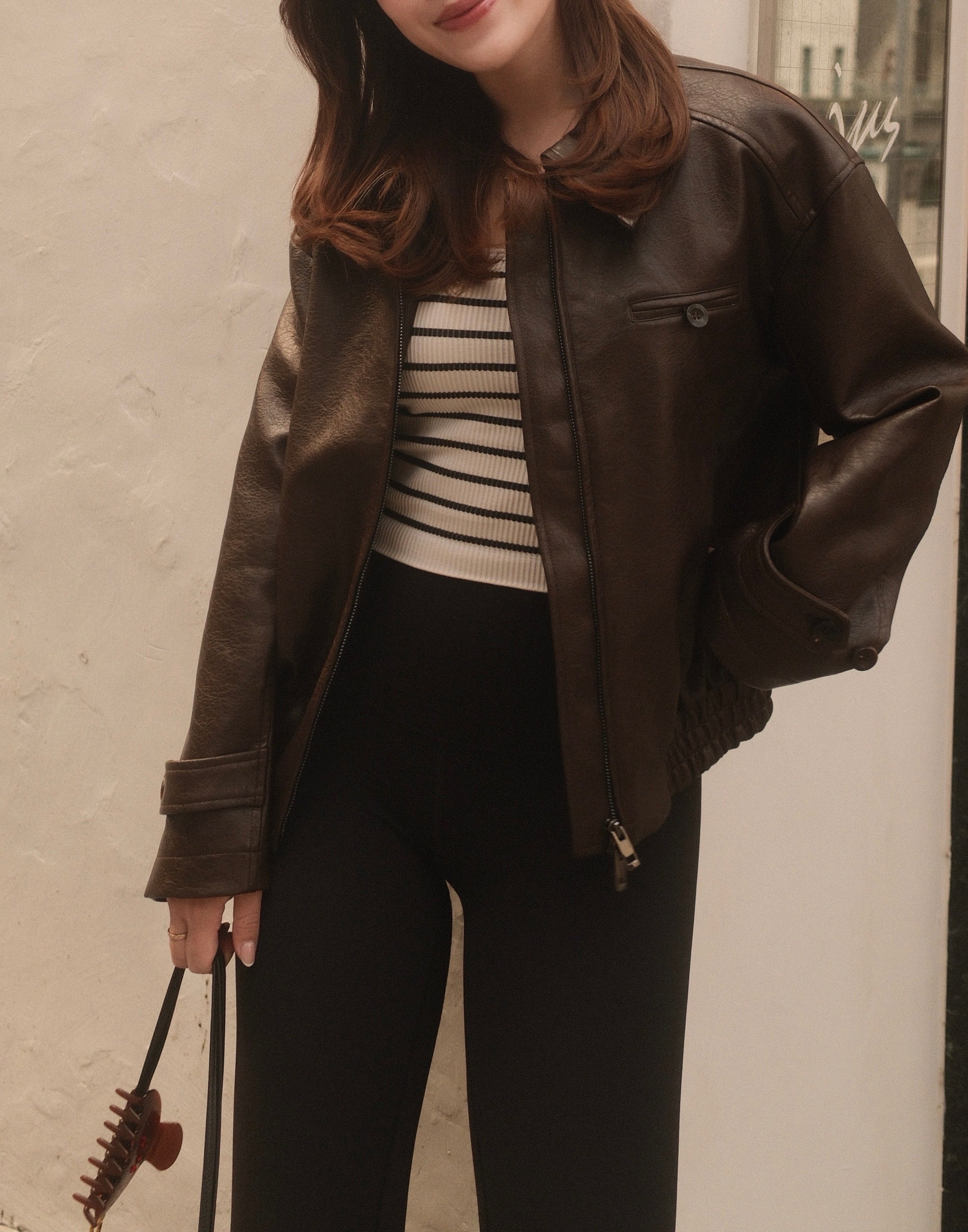 Faux Leather Jacket