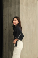 Contrast Trim Cardigan Set