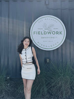 Button Up Sweater Vest+Skirt Set