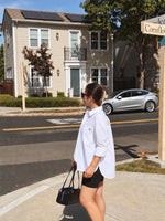 Cotton Poplin Relaxed Button-Down Shirt