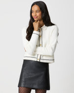 Faux-leather A-line mini skirt