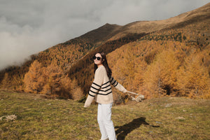 Oversized Striped Slouchy Cardigan