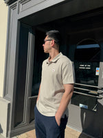 Men Woven Monologo Classic Polo Shirt
