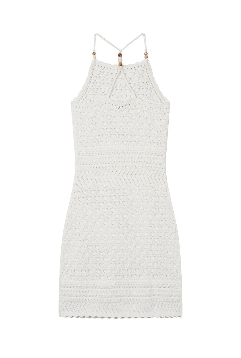 Laurie Cotton Crochet Dress - Ivory