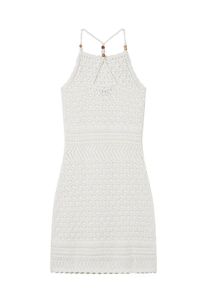 Laurie Cotton Crochet Dress - Ivory