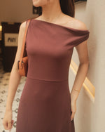 Asymmetrical One Shoulder Knit Dress