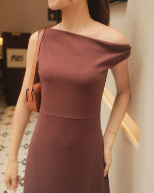Asymmetrical One Shoulder Knit Dress