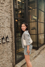 Girls Striped Linen-Cotton Boxy Shirt