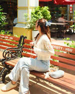 Hollow Knit Long Sleeve Cardigan