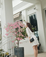 Embroidered Eyelet Mini Shirt Dress