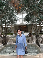 Long-Sleeve Wrap Shirt Dress