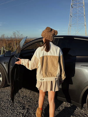 Corduroy Quilt 90s Patchwork Trucker Jacket