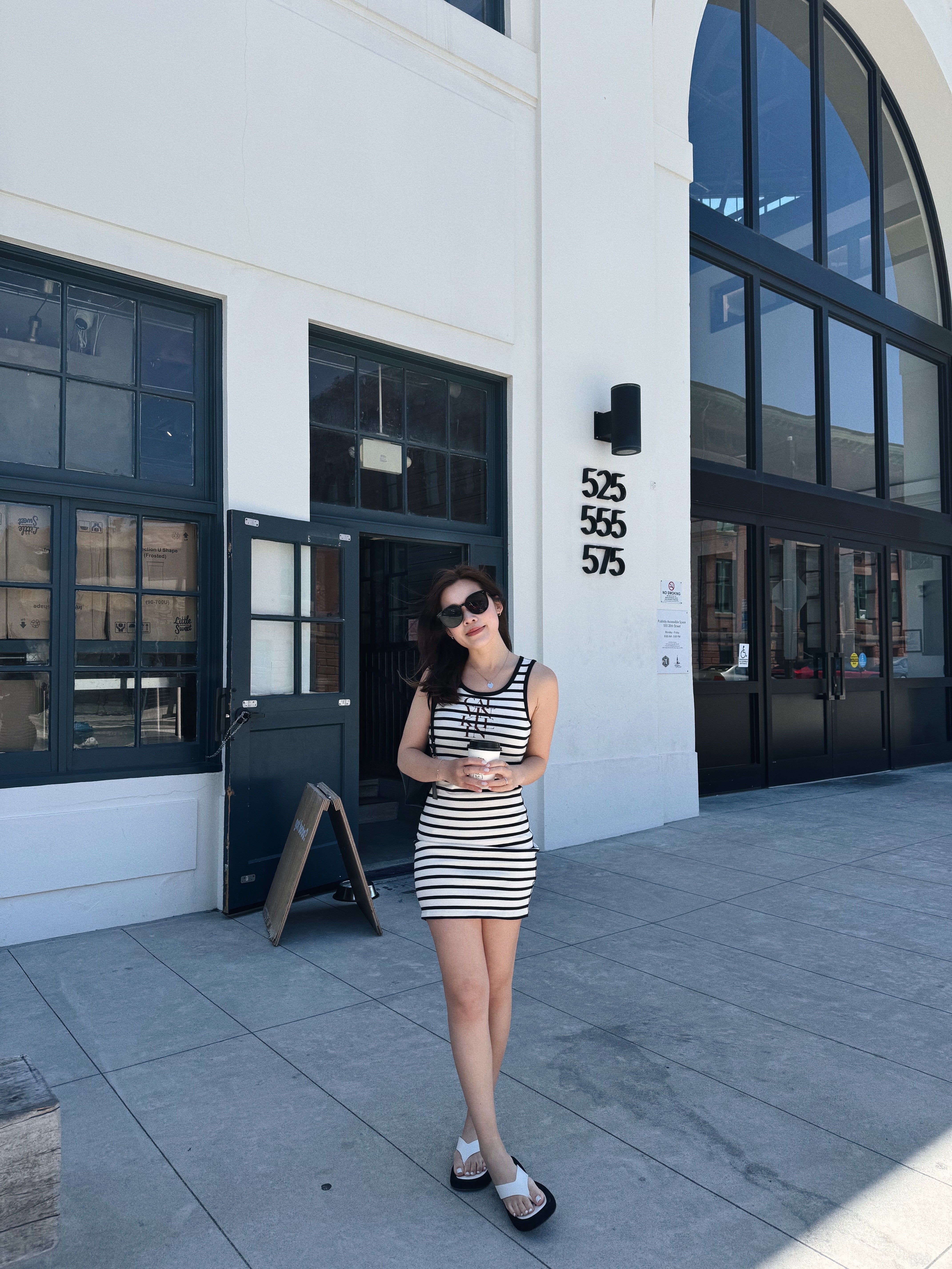 Cotton Rib Logo Graphic Tank Dress