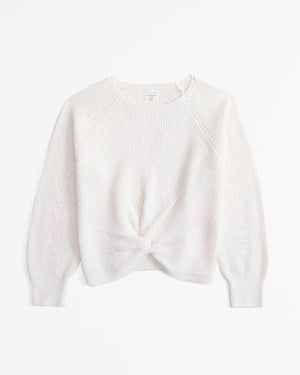 Girls Twist-Front Sweater