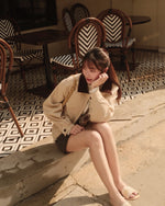 Genevieve Contrast Collar Reversible Jacket