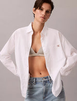 Cotton Poplin Relaxed Button-Down Shirt