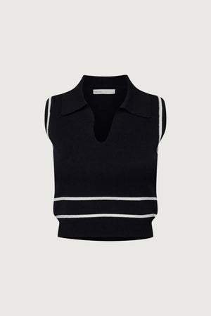 Sleeveless Collared Tank