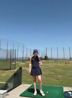 Girls Stretch Mesh Boxy Polo Shirt & Skort