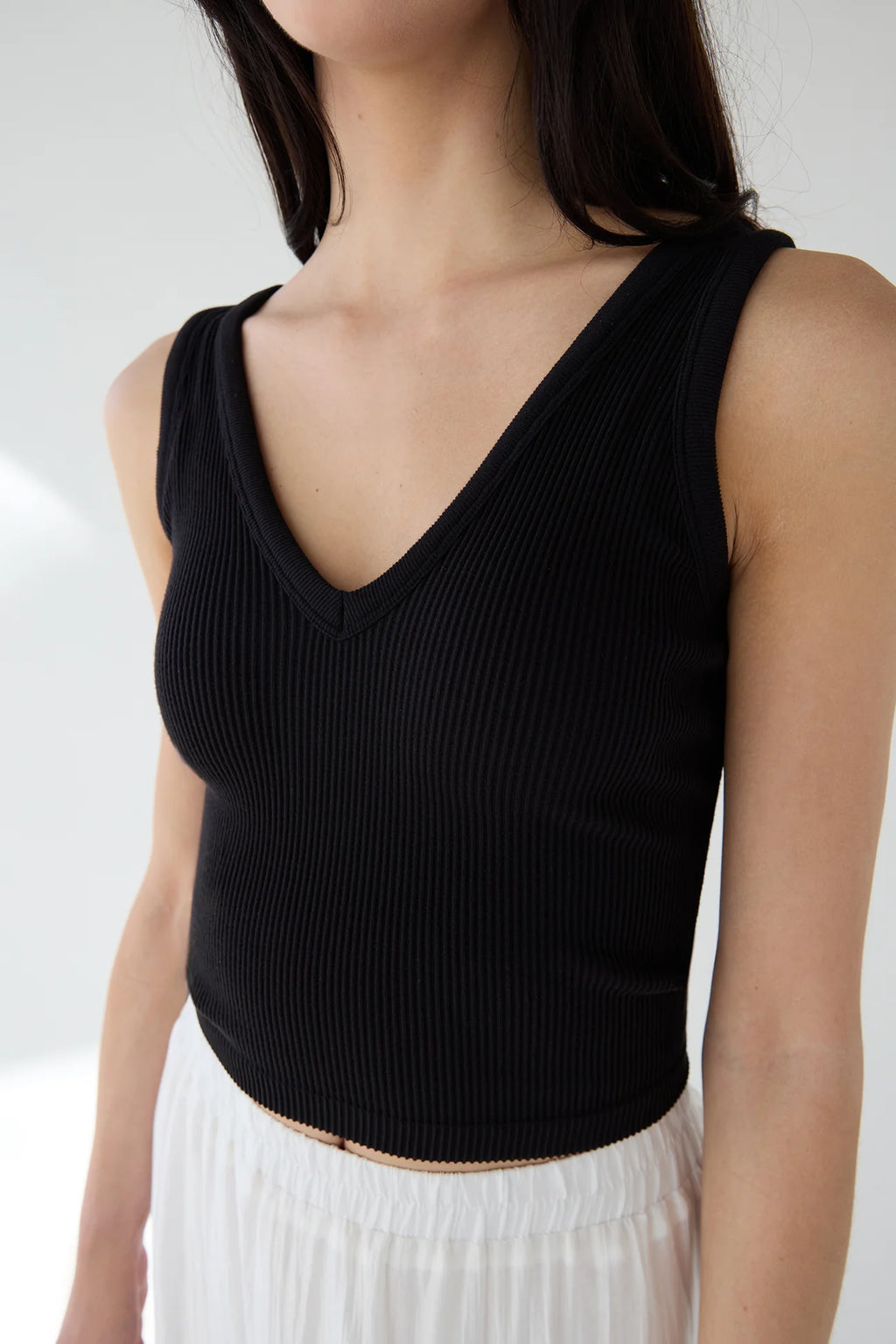 Ribbed Built-In Bra Top