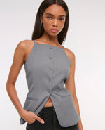 High Neck Suiting Vest