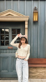 Logo Rib Cropped Cardigan
