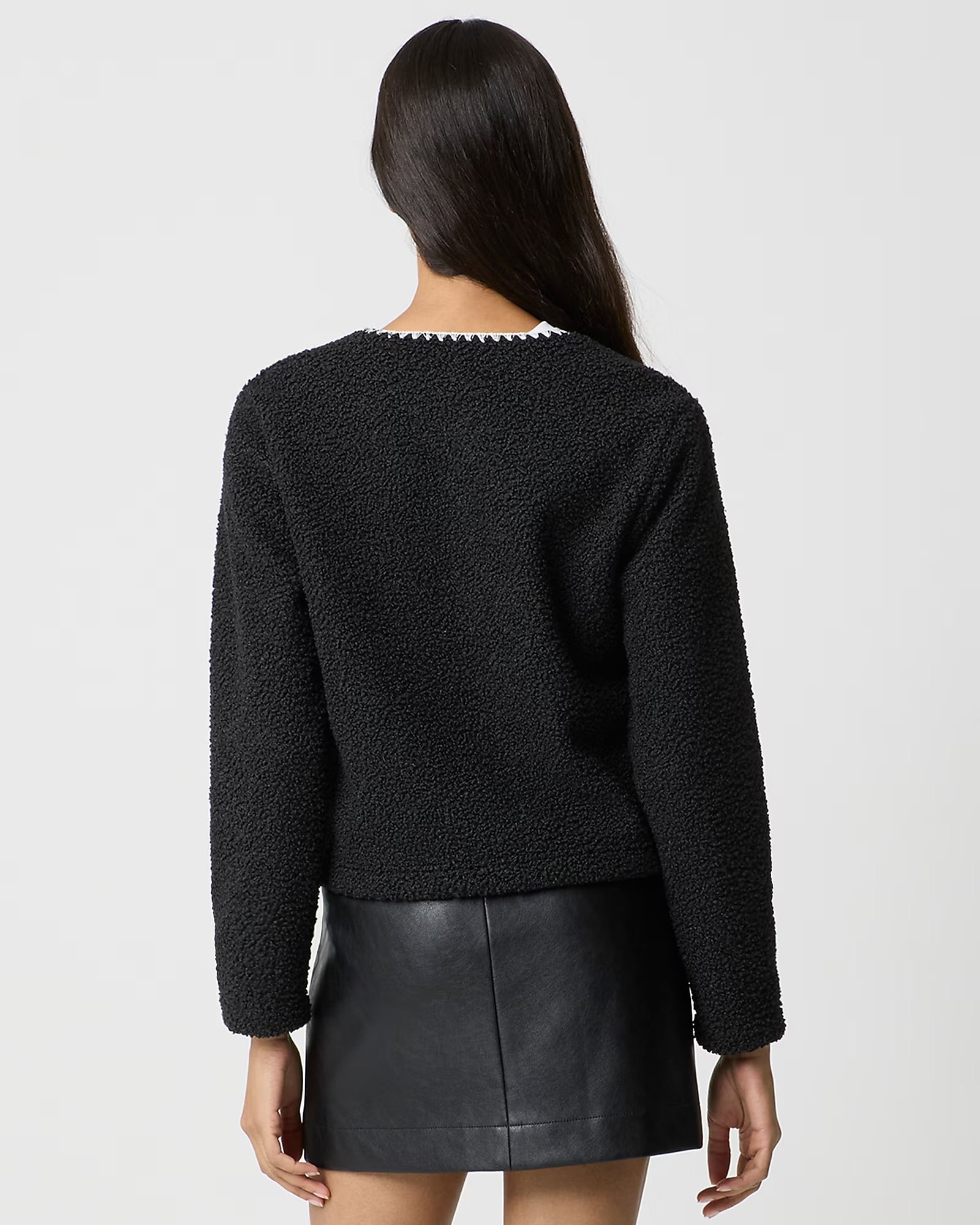 Sherpa Blanket-Stitch Jacket