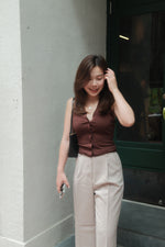 Halter Button Front Tank