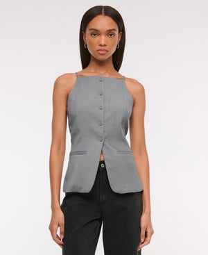High Neck Suiting Vest