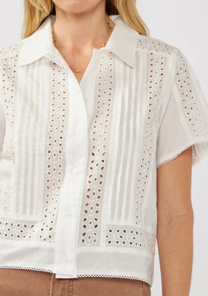 Varya Floral Eyelet Shirt