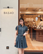 Girls Belted Indigo Denim Shirtdress